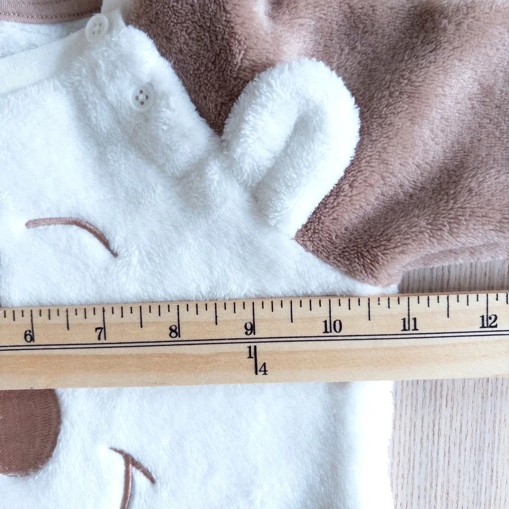 Disney Primark Winnie the Pooh Fleece Set Brown White Baby 6-9 Months